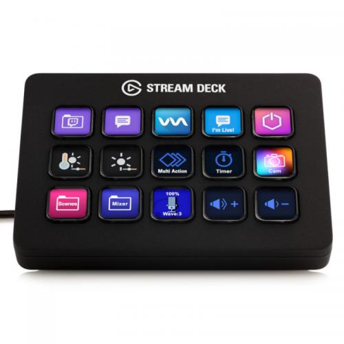 Consola Streaming Elgato Stream Deck MK.2, 15 butoane LCD programabile,Windows & macOS, USB 3.0, Negru