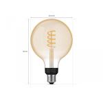 Bec LED inteligent vintage (decorativ) Philips Hue Filament Glob G125, Bluetooth, E27, 7W (40W), 550 lm, lumina alba (2200-4500K)