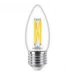 Bec LED Philips Classic B35, EyeComfort, E27, 3.4W (40W), 470 lm, lumina calda (2700K), dimabil, cu filament