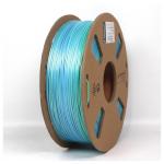 FILAMENT GEMBIRD pt. imprimanta 3d, PLA, 1.75mm diamentru, 1Kg / bobina, aprox. 340m, topire 190-220 grC, silk rainbow, blue-green, "3DP-PLA-SK-01-BG"