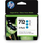 HP 3ED77A CYAN INKJET CARTRIDGE 3-PACK, 29ML, pentru: DesignJet T210, T230, T250, T630, T650.