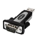 ADAPTOR USB LOGILINK, USB 2.0 (T) la Serial DB9M (9-pin)(RS232)(T), negru cu argintiu, 