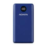 POWER BANK ADATA 20000mAh, Quick Charge 3.0 + PD 18W, 2 x USB & 1 x USB-C, digital display pt. status baterie, P20000QCD 20.000 mAh, total 3A, blue, 