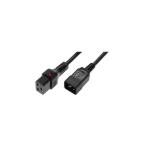 ASM IEC-PC1286 Power Cable, Male C20, H05VV 3 X 1.5mm2 to C19 IEC LOCK,3m black 