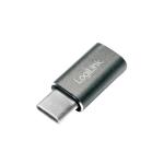 ADAPTOR LOGILINK, pt. smartphone, USB 3.0, USB Type-C (T) la Micro-USB (M), argintiu, 