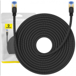 PATCH CORD UTP Baseus Cat7, fire din cupru, round cable, viteza maxima 10 Gbps, PVC, 20m, negru 
