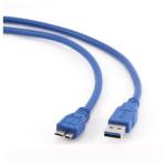 CABLU alimentare si date GEMBIRD, pt. smartphone, USB 3.0 (T) la Micro-USB 3.0 (T), 3m, albastru, 