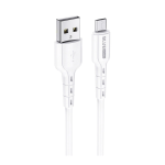 Cablu Date si Incarcare USB la MicroUSB Blue Power BDU01 Novel, 1 m, 2.4 A, Alb 