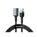 CABLU USB Baseus prelungitor, USB3.0(T) la USB3.0(M) 2A, brodat, 1m, gri 