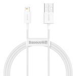CABLU alimentare si date Baseus Superior, Fast Charging Data Cable pt. smartphone, USB la Lightning Iphone 2.4A, 1m, alb 