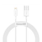 CABLU alimentare si date Baseus Superior, Fast Charging Data Cable pt. smartphone, USB la Lightning Iphone 2.4A, 1.5m, alb 