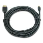 CABLU video GEMBIRD, adaptor HDMI (T) la Micro-HDMI (T), 3m, conectori auriti, negru, 