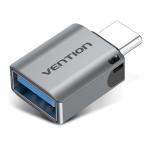 Adaptor USB OTG Vention, USB Type-C (T) la USB 3.2 gen 1 (M),  rata transfer 5 Gbps, invelis aliaj Al, gri, "CDQH0" (timbru verde 0.03 lei) - 6922794749115