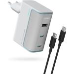INCARCATOR retea Cuktech 2C1A Quick Charge 100W, 2 x USB Type-C Output, 1 x USB Output, include cablu USB Type-C la USB Type-C 1m, alb "CKAD1003EUGW" (timbru verde 0.18 lei)