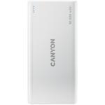 CANYON PB-108 Power bank 10000mAh Li-poly battery, Input 5V/2A, Output 5V/2.1A(Max), 140*68*16mm, 0.230Kg, White