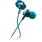 CANYON SEP-3 Stereo earphones with microphone, metallic shell, cable length 1.2m, Blue-green, 22*12.6mm, 0.012kg