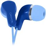 CANYON EPM-02 Stereo Earphones with inline microphone, Blue, cable length 1.2m, 20*15*10mm, 0.013kg