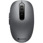 CANYON Canyon 2 in 1 Wireless optical mouse with 6 buttons, DPI 800/1000/1200/1500, 2 mode(BT/ 2.4GHz), Battery AA*1pcs, Grey, 65.4*112.25*32.3mm, 0.092kg