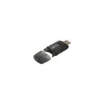 CARD READER extern LOGILINK, interfata USB 2.0, citeste/scrie: SD, MMC, RS-MMC; plastic, negru-transparent "CR0007" (include TV 0.18lei)