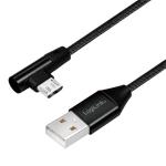 CABLU adaptor LOGILINK, pt. smartphone, Micro-USB (T) la USB 2.0 (T), 0.3 m, negru, 