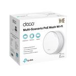 TP-Link AX3000 whole home mesh Wi-Fi 6 System, Deco X50-POE(2-pack); Dual- Band, Standarde Wireless: IEEE 802.11ax/ac/n/a 5 GHz, IEEE 802.11ax/n/b/g 2.4 GHz ,viteza wireless: 5 GHz: 2402 Mbps, 2.4 GHz: 574 Mbps, 2 x antene interne, 2×2 MU-MIMO, Mod Router