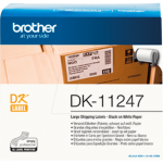Brother | DK-11247 | Rol? de etichete negru pe alb | 103mm x 164mm | 180 etichete pe rol?