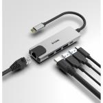Hub USB DLINK DUB-M520, 5 porturi, gri