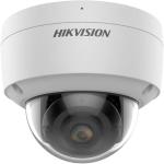 Camera supraveghere Hikvision IP dome DS-2CD2147G2-(2.8mm)C, 4MP, ColorVu - imagini color 24/7 (color si pe timp de noapte), filtrarea alarmelor false dupa corpul uman si masini, microfon audio incorporat, senzor 1/1.8