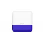 Sirene de exterior wireless AXPRO Hikvision DS-PS1-E-WE(Blue Indicator), frecventa de operare: 868 MHz, comunicare bidirectionala Tri-X wireless protocol, distanta de comunica RF: 1600metri, criptare: AES-128, 2 x tamper, Strobe light BLUE, nivel sonor: 1