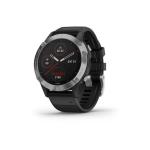 Ceas Smartwatch Garmin Fenix 6 Silver, GPS, Black Stainless steel