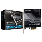 Gigabyte MAPLE RIDGE, Thunderbolt 4 add-in card, DisplayPort, Thunderbolt 4 port / USB 32. Gen2 Type-C, 2x Mini-DisplayPort In  https://www.gigabyte.com/Motherboard/GC-MAPLE-RIDGE-rev-10#kf
