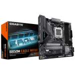 GIGABYTE B850M EAGLE WIFI6E. Processor manufacturer: AMD, Processor socket: Socket AM5, Compatible processor series: AMD Ryzen 7000 Series, AMD Ryzen 8000 Series, AMD Ryzen 9000 Series. Supported memory types: DDR5-SDRAM, Maximum internal memory: 256 GB, 