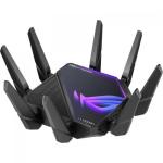 Asus Quad-band WiFi Gaming Router GT-AXE16000; Network Standard: WiFi 6 (802.11ax), WiFi 6E (802.11ax), Backwards compatible with 802.11a/b/g/n/ac Wi-Fi, 2.4GHz 1148Mbps, 5G-1Hz 4804Mbps, 5G-2Hz 4804Mbps, 6GHz 4804Mbps, 8 antene externe, 4 antene interne,