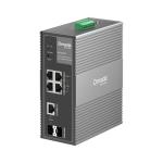 Switch Industrial Easy Managed, 6 porturi:4× Gigabit RJ45 Ports (1× PoE++, 3× PoE+), 1× Gigabit Combo RJ45/SFP Slot, 1× Gigabit SFP Slot, capacitate switch 12 Gbps