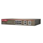 IP-COM S3300-10-PWR-M, 8-Port 10/100Mbps + 2 Gigabit Web Smart PoE Switch, Standards&Protocols: IEEE 802.3、 IEEE 802.3u、IEEE 802.3z、IEEE 802.3ab、 IEEE 802.3x、IEEE 802.1D、IEEE 802.1W、IEEE 802.1Q、 IEEE 802.3af、 IEEE 802.3at, Switching capacity: 5.6 Gbps, 8 