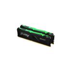 Memorie RAM Kingston Fury Beast RGB, DIMM, DDR4, 32GB, 3600MHz, CL18, 1.35V, Kit of 2, RGB Lighting