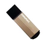 MEMORIE USB 3.0 KINGMAX 64 GB, cu capac, carcasa aluminiu, negru / auriu 