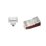 MUFA RJ-45 GEMBIRD pt. cablu FTP, Cat5e, RJ-45 (T) | RJ-45 (T) tip pass-through, ecranat, plastic cu metal, 10 buc, "LC-PTF-01/10"