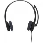 LOGITECH H151 Wired Stereo Headset - BLACK - 3.5 MM