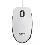LOGITECH M100 Wired Mouse - WHITE - USB