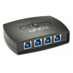 Switch USB Lindy LY-43144, 4 Port, USB 3.0, Negru