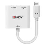 Adaptor Lindy LY-43289, USB 3.1 Type C to DisplayPort with PD, alb