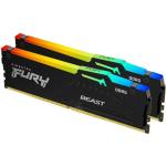 Memorie KINGSTON 64GB DDR5 6000MHz CL30 Dual Channel Kit FURY Beast RGB