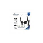 MediaRange Corded stereo USB headset with microphone and control panel 
