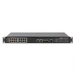 Dahua Managed switch 16 porturi PFS4218-16ET-240, Interfata: 16 x RJ45 - 10/100 Base-T (14 PoE (802.3af/at) + 2 Hi-PoE / PoE (802.3bt) / PoE (802.3af/at)), 2 x port Combo SFP (1000 Base-X) / RJ45 (10/100/1000 Base-T) - Uplink, 1 x RJ45 - Consola, Dimensiu