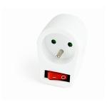 PRIZA GEMBIRD, French socket x 1, conectare prin French socket (T), 16 A, protectie copii, alb, 