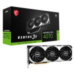 MSI Video Card Nvidia GeForce RTX 4070 VENTUS 3X 12G OC, 12GB GDDR6X, 192bit, Effective Memory Clock: 21000MHz, Boost: 2520 MHz, 5888 CUDA Cores, PCIe 4.0, 3x DP 1.4a, HDMI 2.1a, RAY TRACING, Triple Fan, 1x8pin, 650W Recommended PSU, 3Y