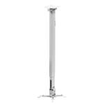 Suport de tavan telescopic Sopar Tapa White 23060, inaltime reglabila intre 70-120 cm, suporta pana la 12 kg, grad de inclinare de +/- 20° | +/- 10°, rotatie +/- 10°, din otel, alb