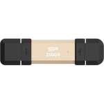 SILICON POWER DS72 250GB External SSD USB-A USB-C 1050/850MB/s Gold