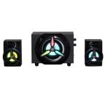 BOXE SPACER Gaming 2.1, RMS: 16W (2 x 3W + 10W), control volum, bass, subwoofer lemn MDF, 220V alimentare, 14 x LED, black, 